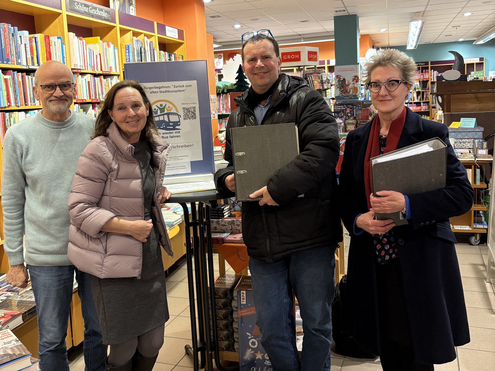 Die Initiatoren des Bürgerbegehrens zum Stadtbussystem
